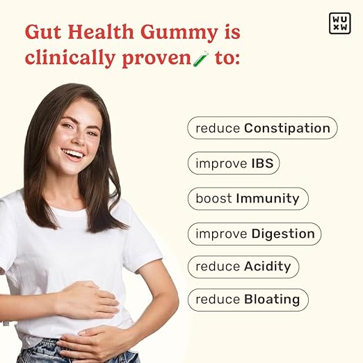 What’s Up Wellness Gut Health Gummies – Daily Prebiotic & Probiotic Support for Digestive & Mental Wellness