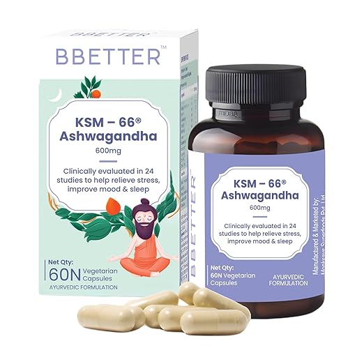 KSM-66 Ashwagandha Capsules for Stress Balance & Mental Wellness