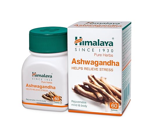 Himalaya Ashvagandha – General Wellness Tablets for Stress Relief & Mental Balance (60 Tablets)
