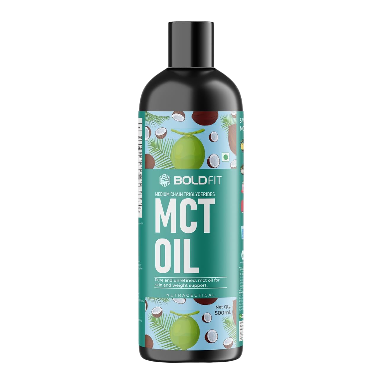 Pure Coconut MCT Energy Oil (C8 & C10) for Keto & Fasting – 500ml